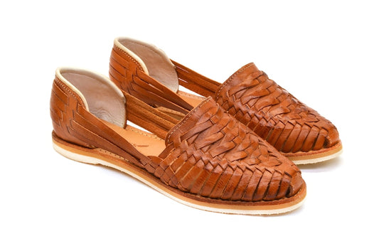 Cross Woven Huarache Sandal Walnut